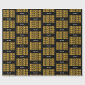 Bride to Be Gold Glitter Tekst met Naam, Zwart Cadeaupapier (Vlak)