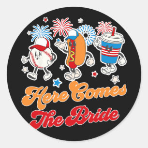 Bride To Be Honkbal Bachelorette Feest Hier Komt Ronde Sticker