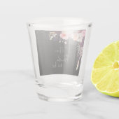 Bride to Be Moody Flowers & Greenery Vrijgezellenf Shot Glas (Achterkant)