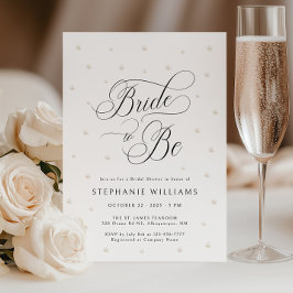 Bride To Be Pearls Bridal Shower Uitnodiging
