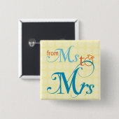 Bride-to-be-pop Vierkante Button 5,1 Cm (Voorkant /achterkant)