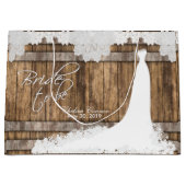 Bride to be - Robuust hout en  ontwerp Large Cadeautasje (Voorkant)