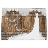 Bride to be - Robuust hout en  ontwerp Large Cadeautasje (Achterkant)
