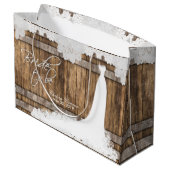 Bride to be - Robuust hout en  ontwerp Large Cadeautasje (Achterkant Gekanteld)