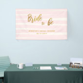 Bride to be roze Stripes Boho Chic Vrijgezellenfee Spandoek (Beurs)