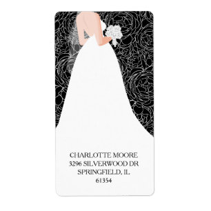 Bride to Be Vrijgezellenfeest Black Retouradres Etiket