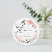 Bride to be Waterverf Floral Roos & Sage Greenery Kaart (Staand voorkant)