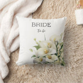 Bride To Be White Flowers Waterverf Art Kussen (Deken)