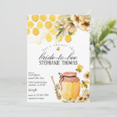 Bride to Bee Baby shower Invitation Kaart (Staand voorkant)