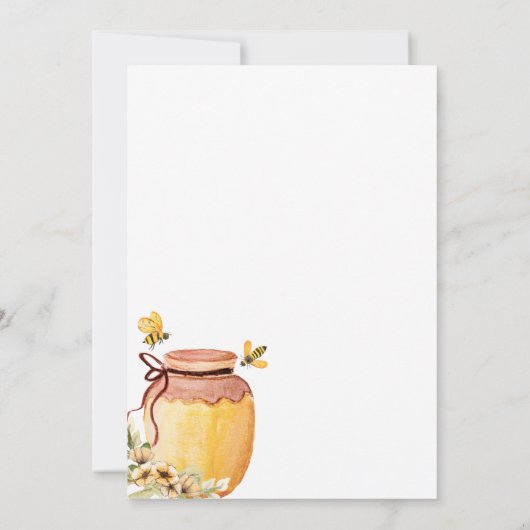 Bride to Bee Baby shower Invitation Kaart (Achterkant)