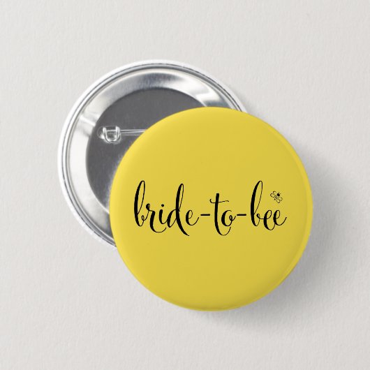 Bride-to-Bee Button in Sunchine (Voorkant /achterkant)