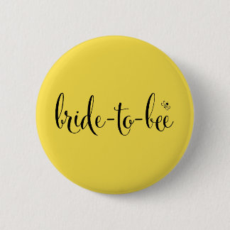 Bride-to-Bee Button in Sunchine
