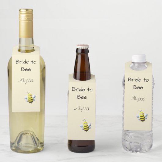 Bride to Bee Custom with Bumblebee Flessenhanger (In situ)