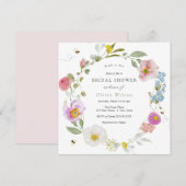 Bride to Bee Elegant Wildflower Vrijgezellenfeest Kaart (Voorkant / Achterkant)