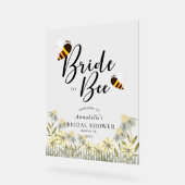 Bride to Bee Floral Vrijgezellenfeest Welkom Acryl Bord (Hoek)