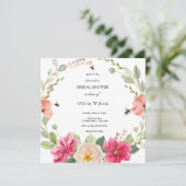 Bride to Bee Greenery Elegant vrijgezellenfeest Kaart (Staand voorkant)