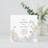 Bride to Bee Greenery Elegant vrijgezellenfeest Kaart (Staand voorkant)