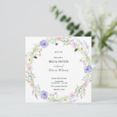 Bride to Bee Greenery Elegant vrijgezellenfeest Kaart (Staand voorkant)