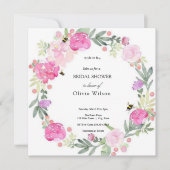 Bride to Bee Greenery Elegant vrijgezellenfeest Kaart (Voorkant)