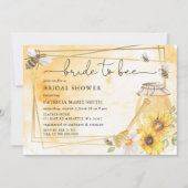 Bride To Bee Honeybee Floral Bridal Shower Kaart (Voorkant)