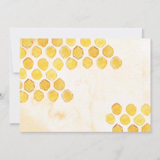 Bride To Bee Honeybee Floral Bridal Shower Kaart (Achterkant)