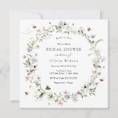 Bride to bee Lavender Wildflower Vrijgezellenfeest Kaart (Voorkant)