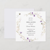 Bride to Bee Lavender Wildflower Vrijgezellenfeest Kaart (Voorkant / Achterkant)