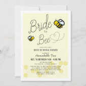 Bride to Bee Lichtgeel Drive-by Vrijgezellenfeest Kaart (Voorkant)