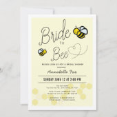 Bride to Bee Lichtgeel Vrijgezellenfeest Kaart (Voorkant)
