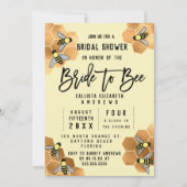 Bride to Bee Quote Gold Honeycomb Vrijgezellenfees Kaart (Voorkant)