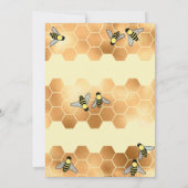 Bride to Bee Quote Gold Honeycomb Vrijgezellenfees Kaart (Achterkant)