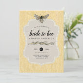 Bride to bee rustic Elegant  Vrijgezellenfeest Kaart (Staand voorkant)