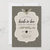 Bride to bee rustic Umber Vrijgezellenfeest Kaart (Voorkant)