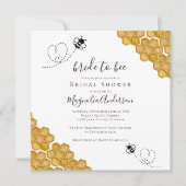 Bride to Bee Script Vrijgezellenfeest Kaart (Voorkant)