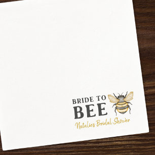 Bride to Bee Sweet Waterverf Vrijgezellenfeest Servet