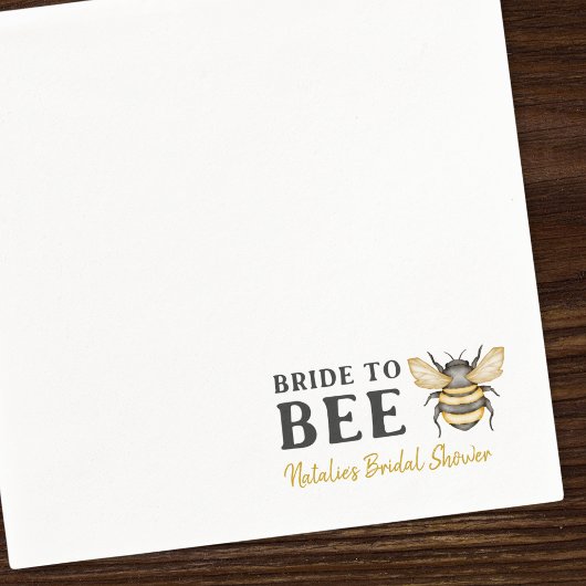 Bride to Bee Sweet Waterverf Vrijgezellenfeest Servet