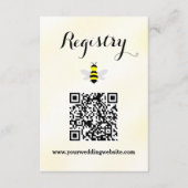 Bride to Bee Vrijgezellenfeest Registry Informatiekaartje (Voorkant)