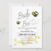 Bride to Bee White Vrijgezellenfeest Kaart (Voorkant)