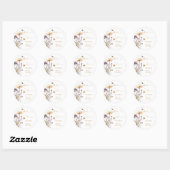 Bride to bee wildflower ivory bridal shower ronde sticker (Vel)