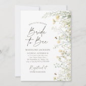 Bride to Bee Wildflower Vrijgezellenfeest Kaart (Voorkant)