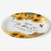 Bride to Bee Zonnebloem Vrijgezellenfeest Papieren Bordje (Gekanteld)