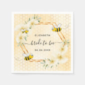 Bride tot beenfloreel geel honingraatvlees vrijgez servet (Voorkant)