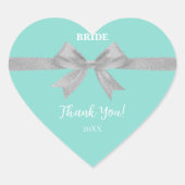 BRIDE Touch Silver Hartelijk dank Hart Sticker (Voorkant)