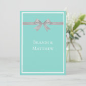 BRIDE Touch Zilveren Trouwsuite Repetitie Party Kaart (Staand voorkant)