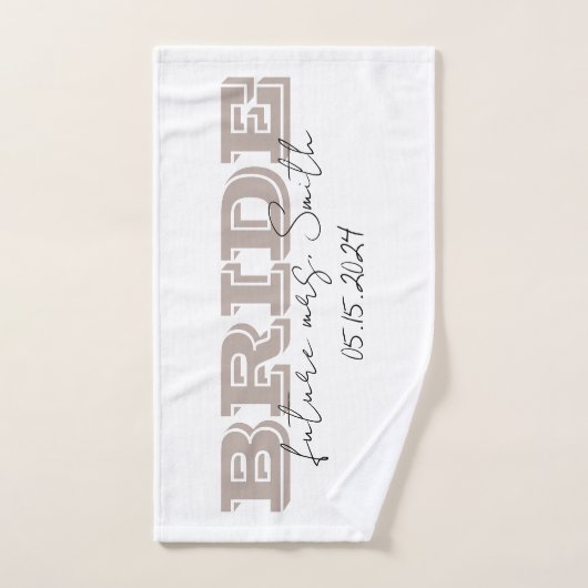 Bride Towel, Personalized Gift Bad Handdoek (Handdoek)