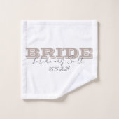 Bride Towel, Personalized Gift Bad Handdoek (Wasdoekje)