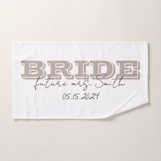 Bride Towel, Personalized Gift Bad Handdoek (Handdoek)
