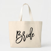Bride Trendy Lettering Grote Tote Bag (Voorkant)