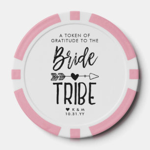 Bride Tribe   Aangepast bedankt Bericht Poker Chips