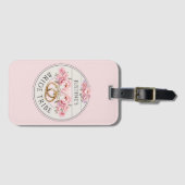 Bride Tribe aangepaste bloemen Bagagelabel (Voorkant (horizontaal))